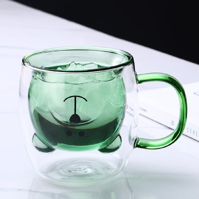 Vaso Infantil Doble de Cristal Diseño Osito para Café y Leche - Verano Divertido - Image 9