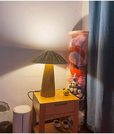 Lámpara de Mesa Tejida en Bambú Estilo Japonés - Image 14