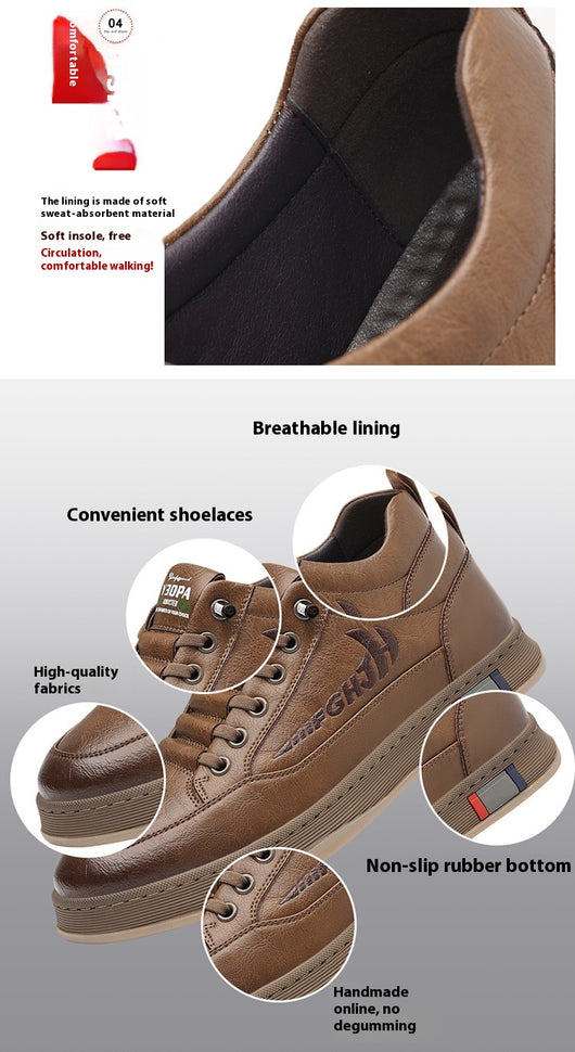 Zapatos de Cuero Casual Transpirables para Hombre - Diseño Versátil - Image 25