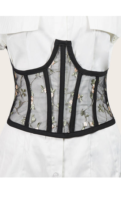 Faja Reductora Femenina con Malla Elástica y Detalles Bordados - Image 7