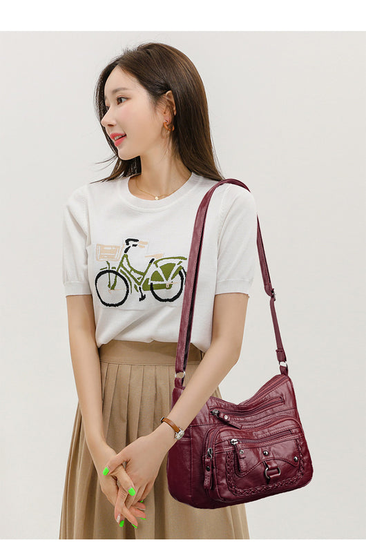 Bolso de Cuero Premium con Múltiples Compartimentos - Image 10
