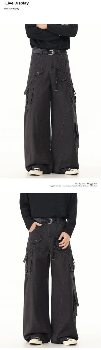 Pantalones Casuales Holgados Estilo Urbano con Bolsillos Múltiples - Image 12