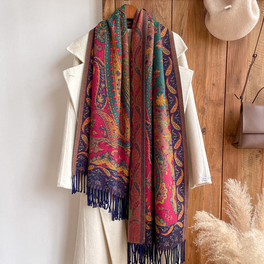 Chal Étnico de Cachemira Artificial para Mujer - Estilo Bohemio - Image 19