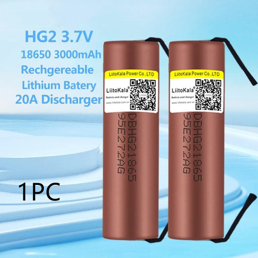 Batería Recargable 18650 HG2 3000mAh 37V - Descarga Continua 20A - Image 7