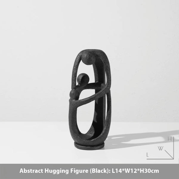 Decoración Familiar Minimalista en Resina - Figuras Abrazadas para Escritorio y Hogar - Image 4