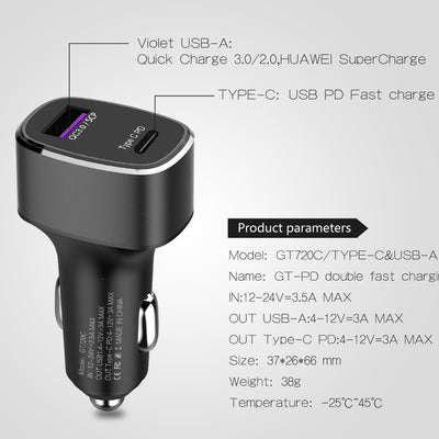 Cargador de Auto Dual USB TYPE C con PD y QC 3.0 - Image 7
