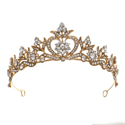 Corona de Novia Estilo Barroco con Perlas y Pedrería de Aleación - Image 15