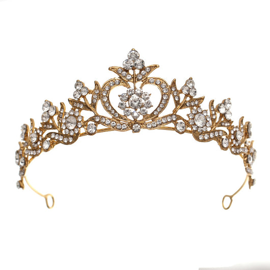 Corona de Novia Estilo Barroco con Perlas y Pedrería de Aleación - Image 15