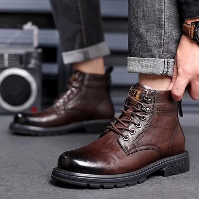 Botas de Cuero Forradas en Felpa para Hombre - Calidez y Estilo Outdoor - Image 5