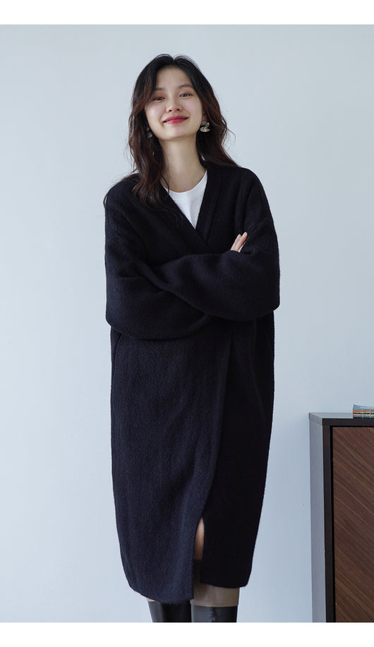 Cardigan Largo Tejido Suelto para Mujer - Abrigo Acogedor - Image 17