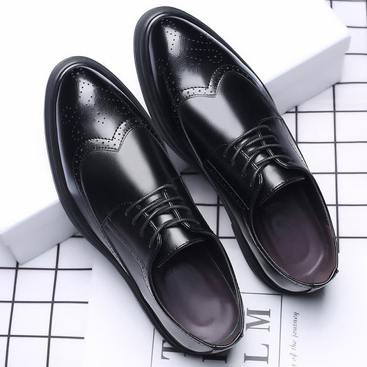 Zapatos de Cuero Oxford Estilo Británico para Hombre - Elegancia Profesional - Image 2