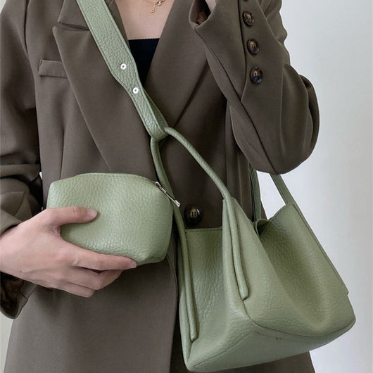 Bolso Bucket de Cuero Suave con Textura Lichee Premium - Image 8