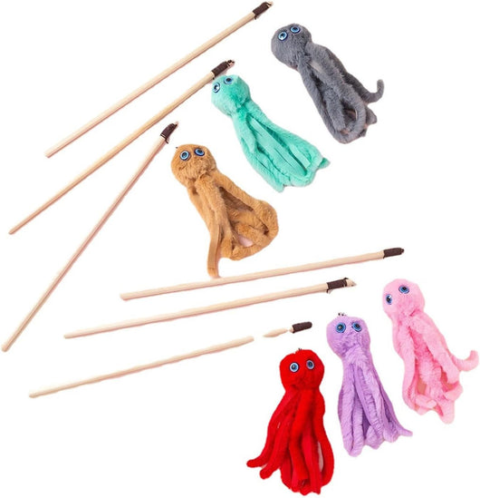 Juguete Pulpo para Gatos con Ojos y Varita Larga - Diversión Garantizada para Gatitos - Image 12