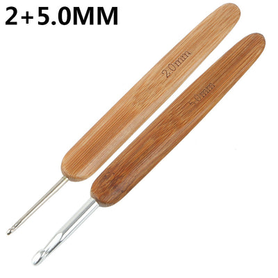 Herramienta de Ganchillo de Bambú Carbonizado para Tejido Manual DIY - Image 10