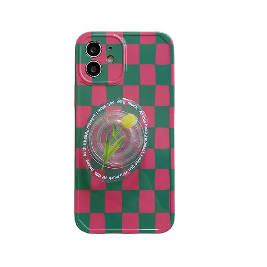 Funda Protectora para Celular Cuadriculada con Diseño de Tulipanes - Image 8