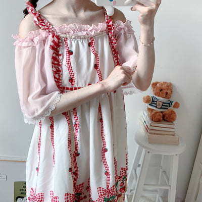 Blusa de Verano en Encaje y Gasa con Manga Corta - Image 6