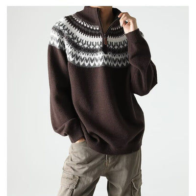 Suéter Retro Estadounidense para Hombre - Otoño e Invierno - Image 6