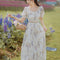 Vestido Cuadrado con Mangas Abullonadas - Primer Amor Delicado