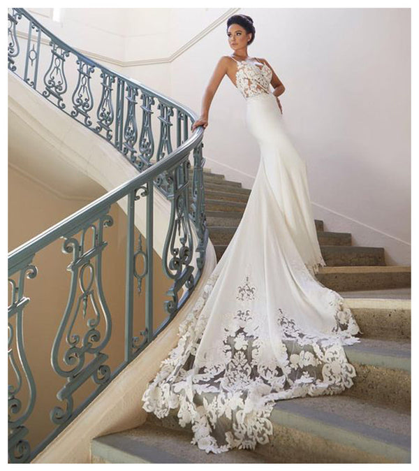 Vestido de Novia Sirena con Encaje Elegante - Image 3