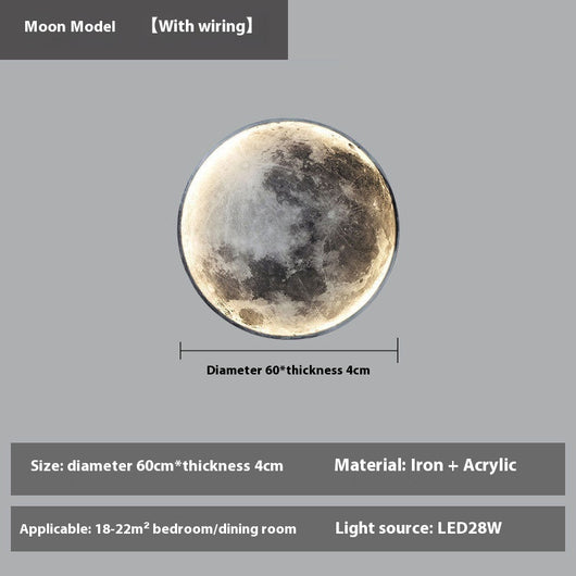 Lámpara Decorativa de Pared Luna para Dormitorio y Sala - Image 8