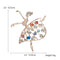 Rhinestone Pearl Dress Dancing Girl Brooches Women Dancer Sports Brooch Pins Gifts Estilo J