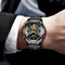 Reloj Mecánico Automático Multifunción Estilo Empresarial Coreano para Hombre