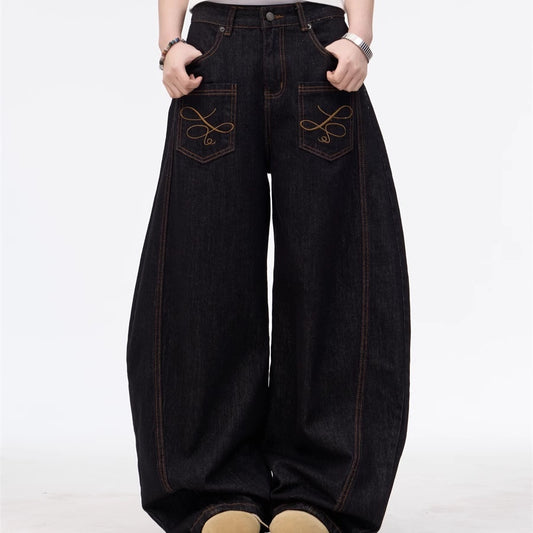 Jeans de Calle Americana con Bolsillos Bordados Inside-Out