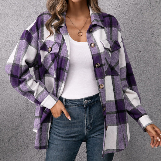 Camisa Cuadros Mujer - Chaqueta Versátil de Tartán - Image 10