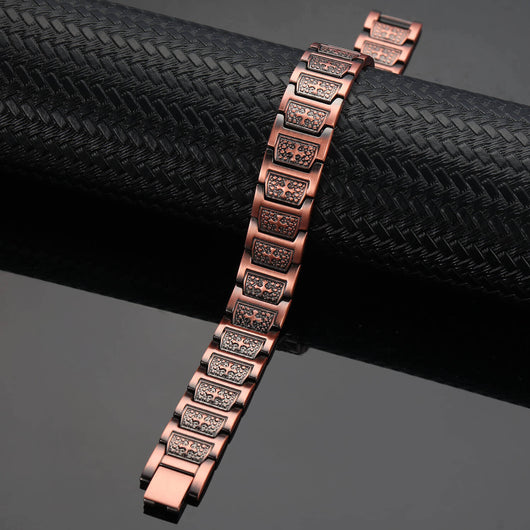 Pulsera Magnética de Cobre Vintage Europea y Americana para Hombre - Image 5