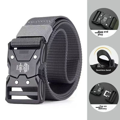 Cinturón Táctico de Lona con Hebilla de Liberación Rápida para Hombre - Image 7