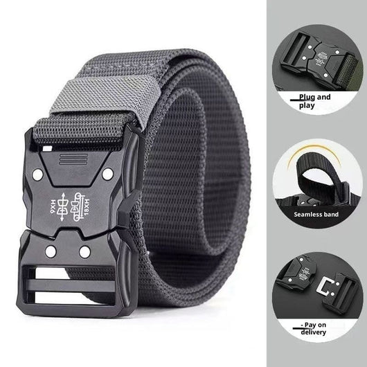 Cinturón Táctico de Lona con Hebilla de Liberación Rápida para Hombre - Image 7