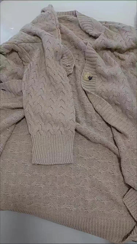 Cardigan Suelto de Punto Liso de Largo Medio - Image 17