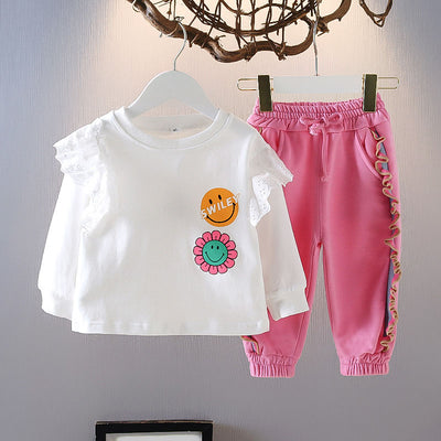 Conjunto Deportivo Infantil Niña Estilo Occidental - Primavera Otoño - Image 9