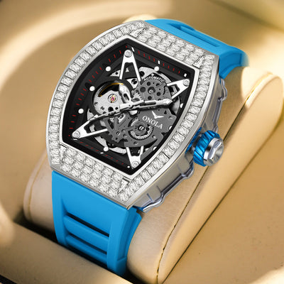 Reloj Automático Mecánico para Hombre con Correa de Silicona y Resistencia al Agua - Image 2
