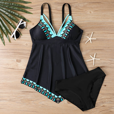 Traje de Baño Bikini con Falda Estampado Leopardo - Image 11
