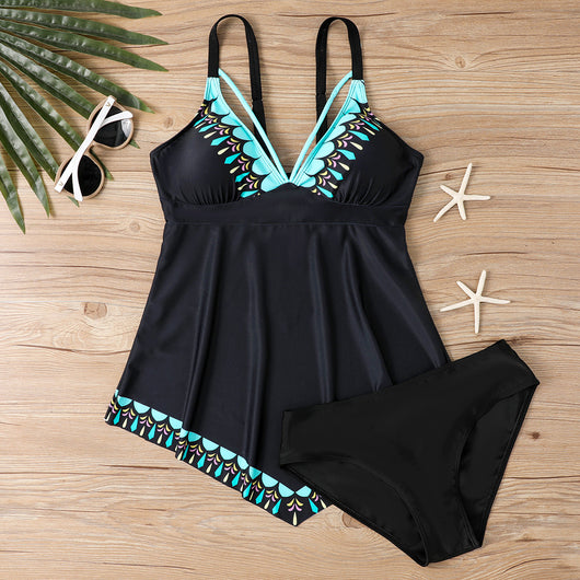 Traje de Baño Bikini con Falda Estampado Leopardo - Image 11