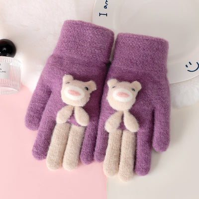 Guantes de Cinco Dedos Acolchados - Diseño Infantil Adorable y Resistente al Viento - Image 8