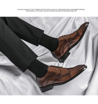 Zapatos de Cuero Clásico Estilo Británico Talla Grande - Cordones Bajos - Image 8
