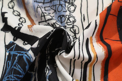 Camisa Hawaiana Estampado Doodle para Mujer - Estilo Personalidad - Image 11