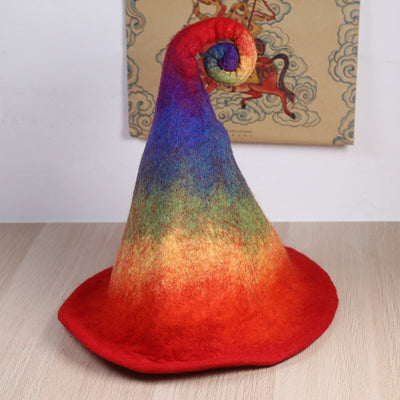 Sombrero de Lana Fieltro Mago Elfo Cómico - Invierno y Otoño - Image 5