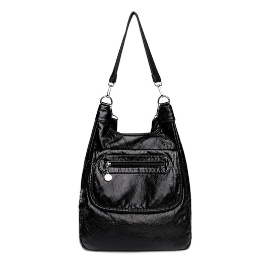 Mochila de Cuero Lavable Multifuncional de Gran Capacidad - Image 6