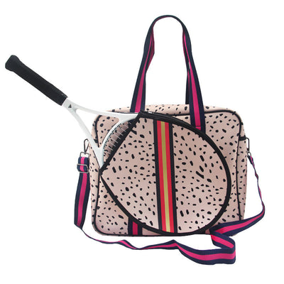Bolsa Deportiva Tenis Crossbody a Rayas con Bandolera - Image 32