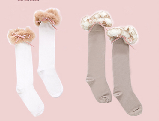 Calcetines Tubo Peluche con Pelaje Real de Conejo - Versátiles para Niñas - Image 6