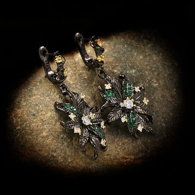 Aretes Flor Diamante - Diseño Retro Vintage Elegante - Image 7