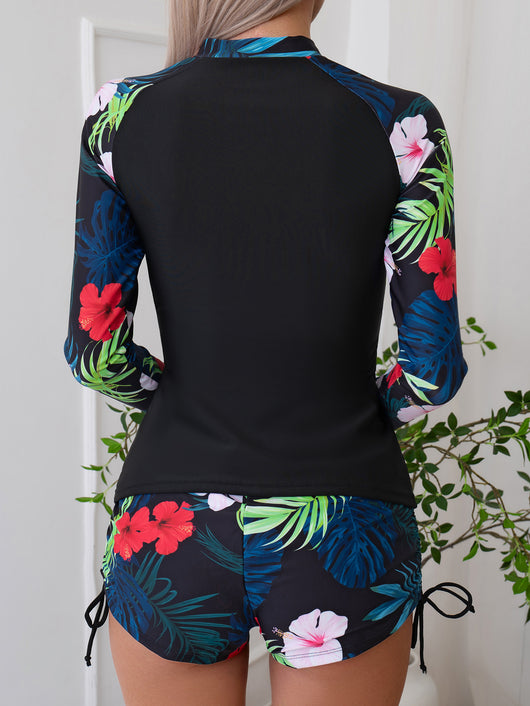 Traje de Baño Conservador Dos Piezas con Cierre Frontal y Manga Larga para Mujer - Image 19