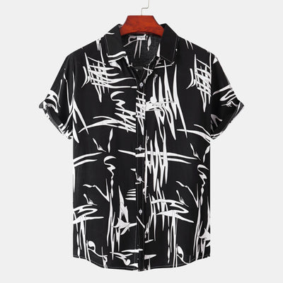 Camisas Casuales de Manga Corta con Rayas para Hombre - Image 4