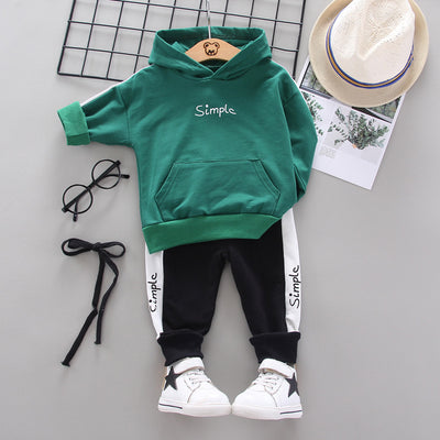 Conjunto de Sudadera Infantil con Capucha y Letras - Set de 2 Piezas Manga Larga - Image 11