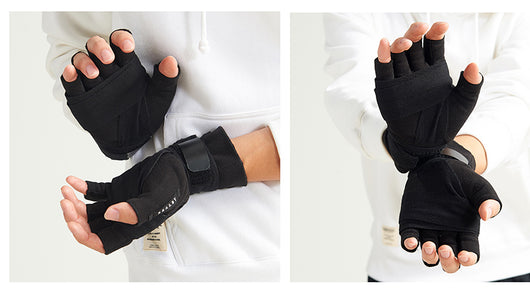 Guantes de Entrenamiento Medio Dedo con Muñequera Integrada para Boxeo y Fitness - Image 9