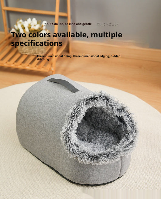 Nido Térmico Portátil para Mascotas - Cama Acolchada Cerrada y Cálida - Image 11