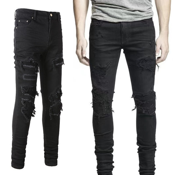 Jeans Negros Clásicos Black Hole